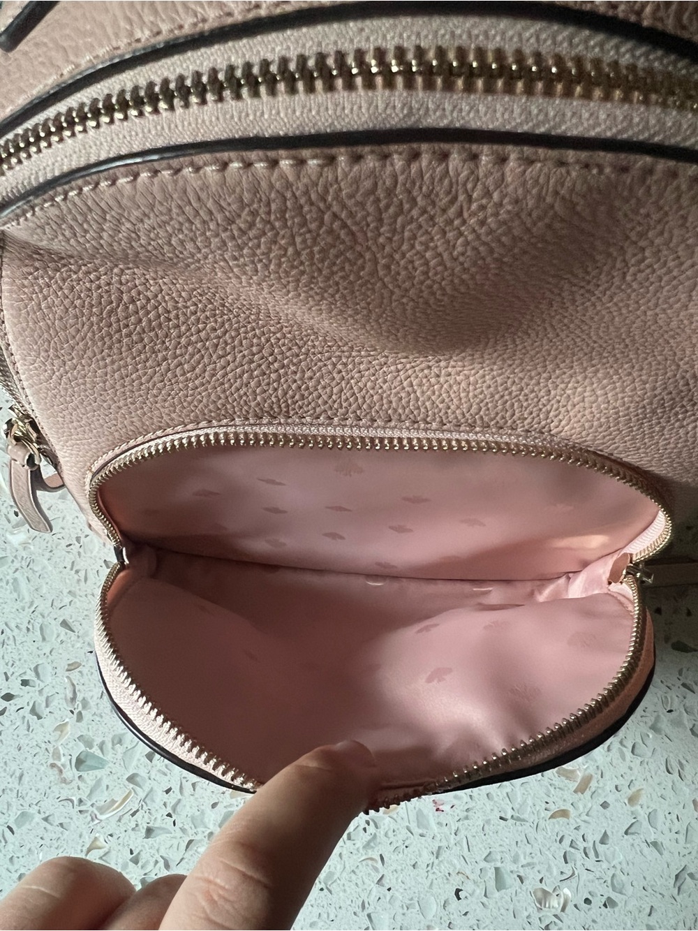 kate spade Blush Pink Pebbled Leather Mini Backpack - Picture 4 of 8